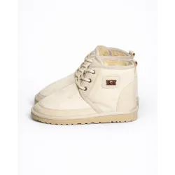 UGG Bağcıklı Süet Tüylü Bot Bej