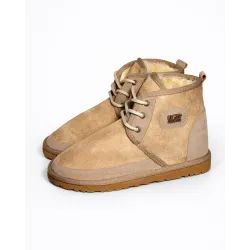 UGG Bağcıklı Süet Tüylü Bot Vizon